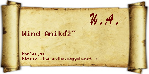 Wind Anikó névjegykártya